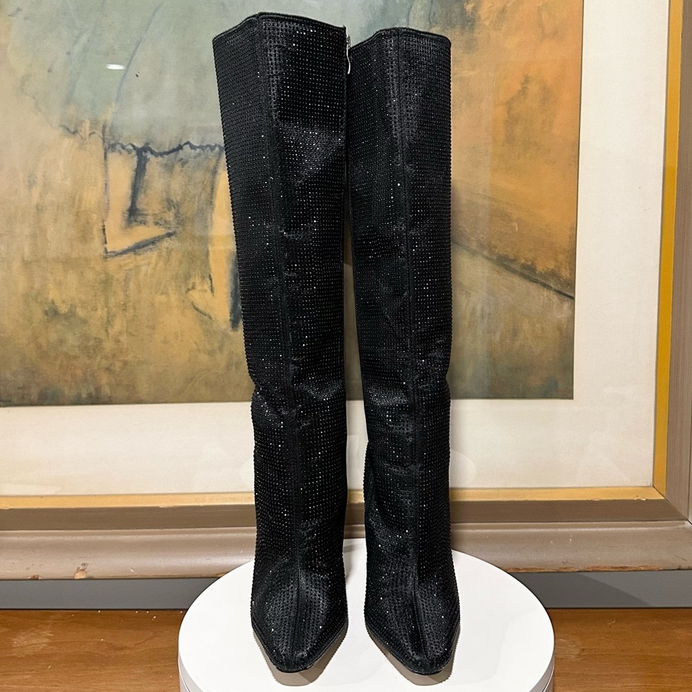 🌸LADY COUTURE🌸 Diamond Black Boot Size: 5 - Picture 7 of 16